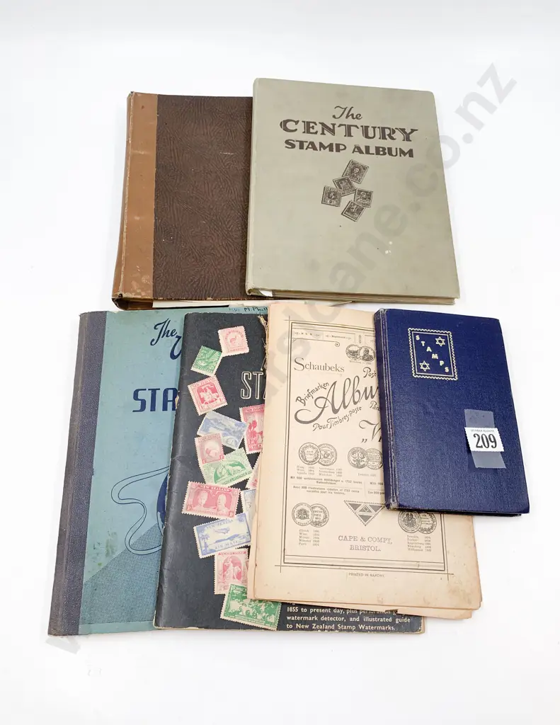 Six Vintage School Boy World Stamp Albums Image 1++