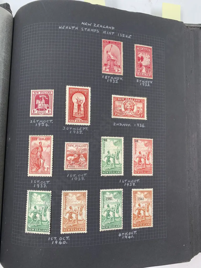 Album NZ Health Pictorials with UK Early Victoria and Some Commonwealth Image 1++