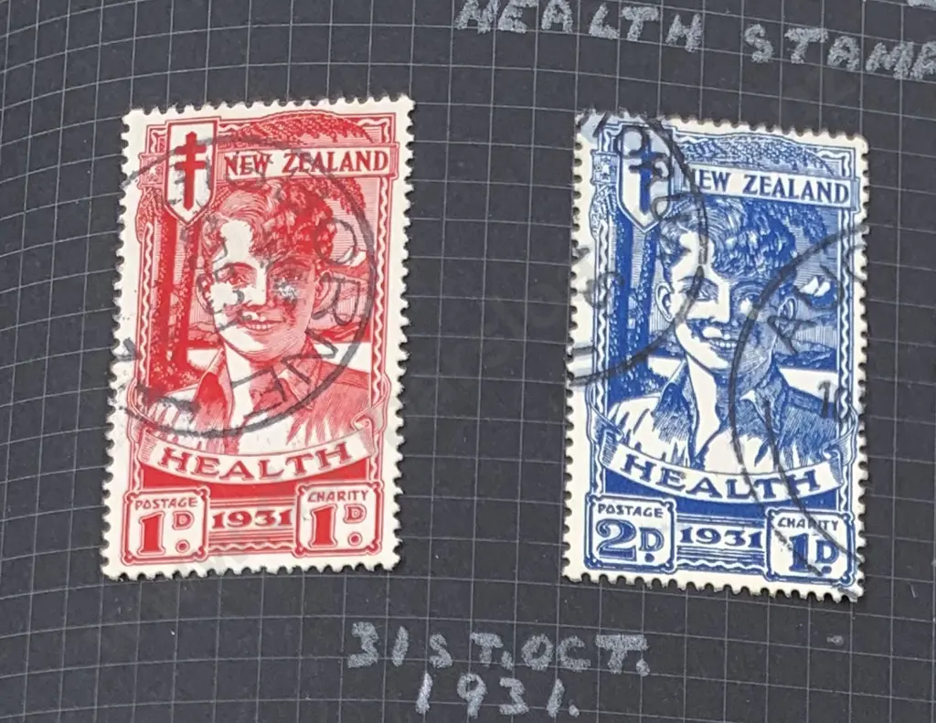 Album NZ Health Pictorials with UK Early Victoria and Some Commonwealth Image 1++