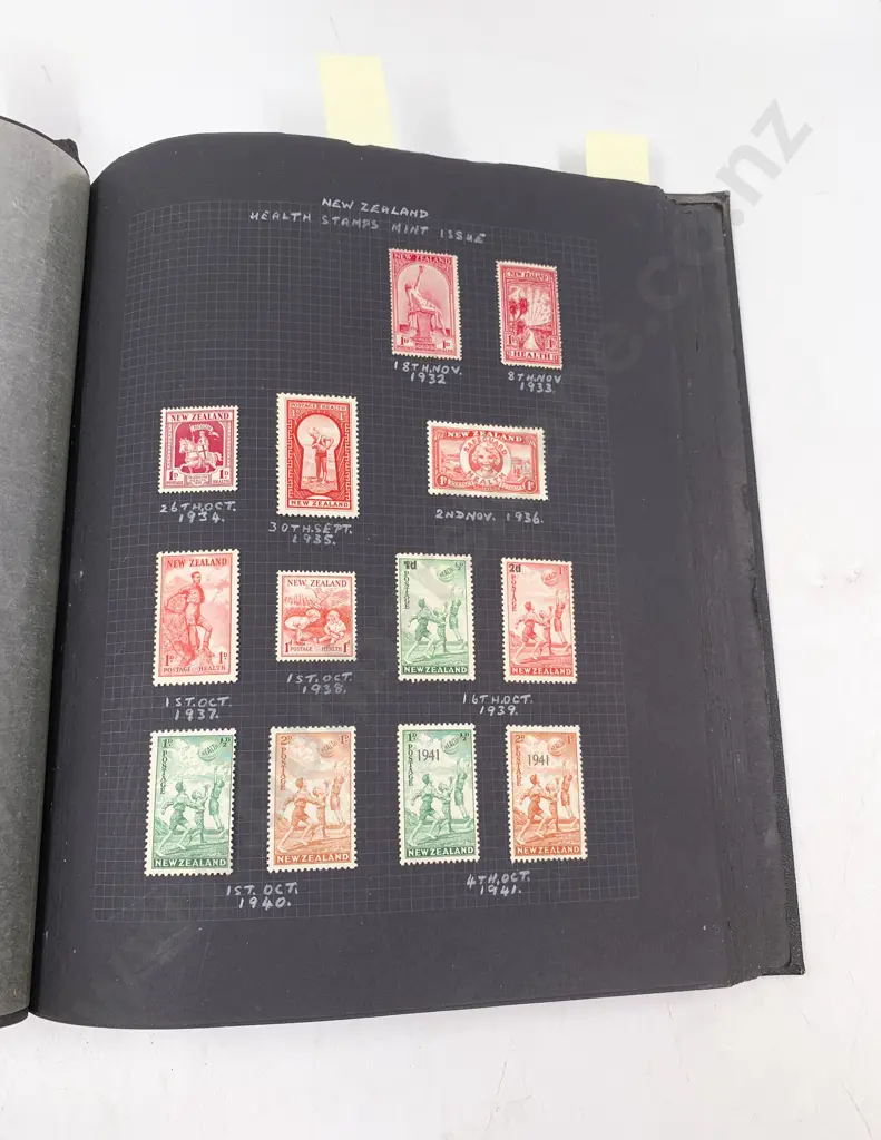 Album NZ Health Pictorials with UK Early Victoria and Some Commonwealth Image 1++