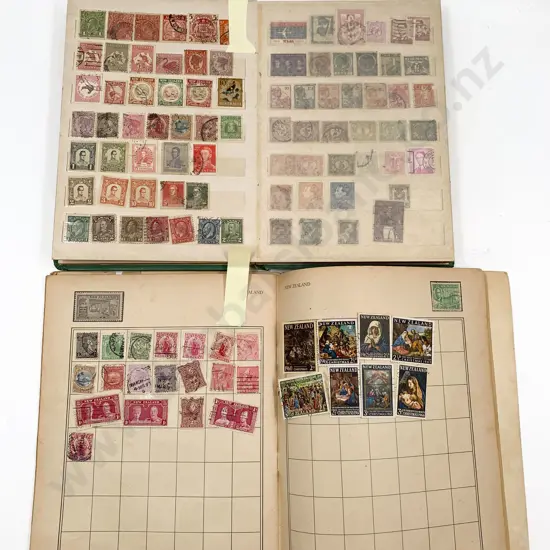 Five Vintage Albums World and some NZ & Australian Stamps