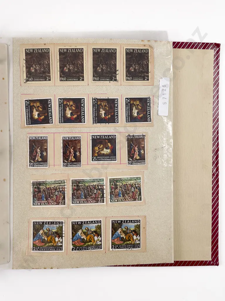 NZ Stamp Album Pages mixed Pre-decimal and Decimal Image 1++