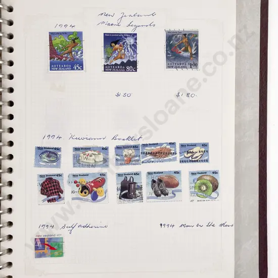 NZ Stamp Album Pages mixed Pre-decimal and Decimal