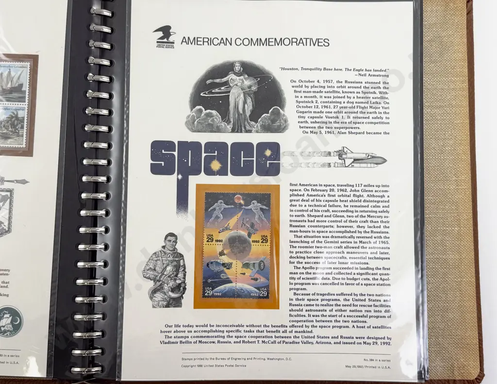 C1991 American Commemorative Collections Stamp Album Image 1++