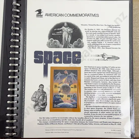 C1991 American Commemorative Collections Stamp Album