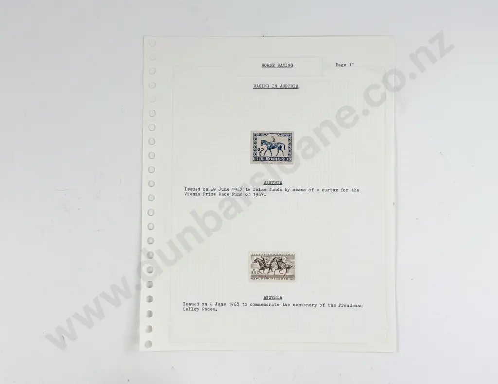 Part Collection Songbirds of the World Mint Stamp Collection with Pictorials Horse Racing Image 1++