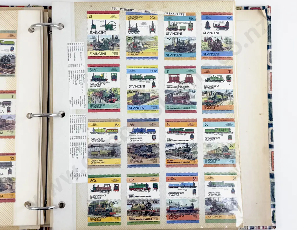 World Locomotive Philatelica Album with a Stock Book Album and Assorted Image 1++