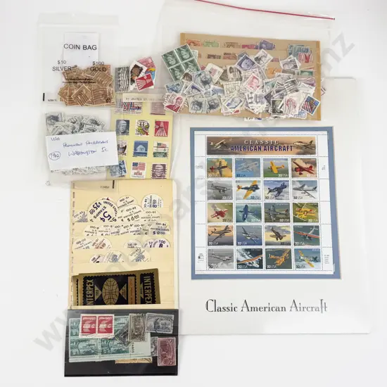 Qty US Vintage Loose Semi-Assorted Stamps