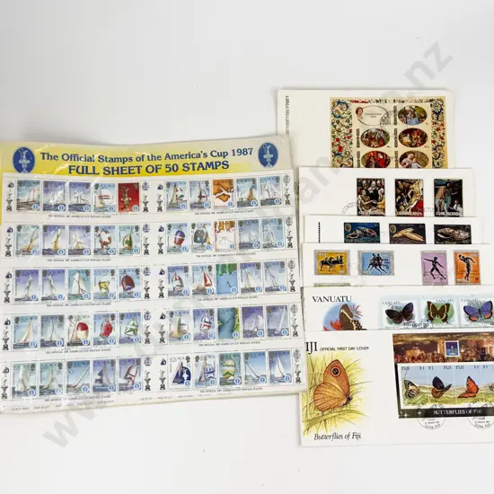 Qty Pacific Island FDC's and Miniature Sheets