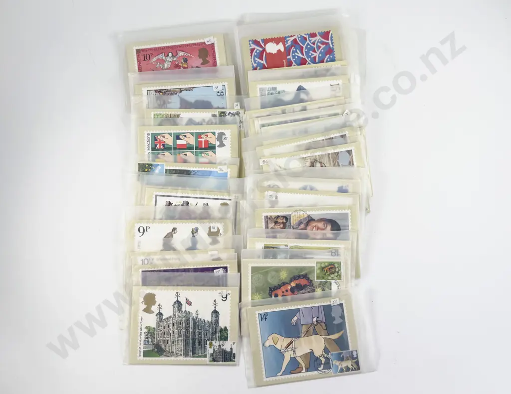 UK Shoe Box Qty Stamped Postage Cards with Multiples Image 1++