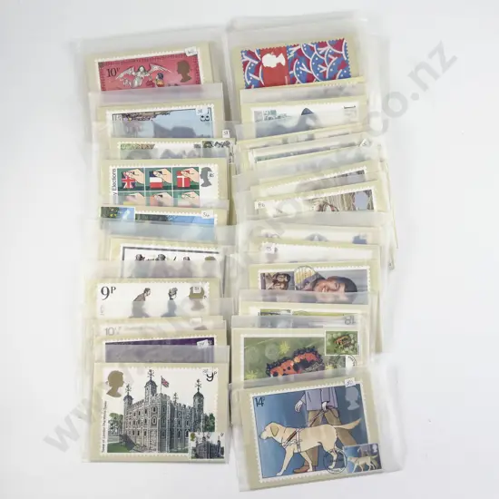 UK Shoe Box Qty Stamped Postage Cards with Multiples