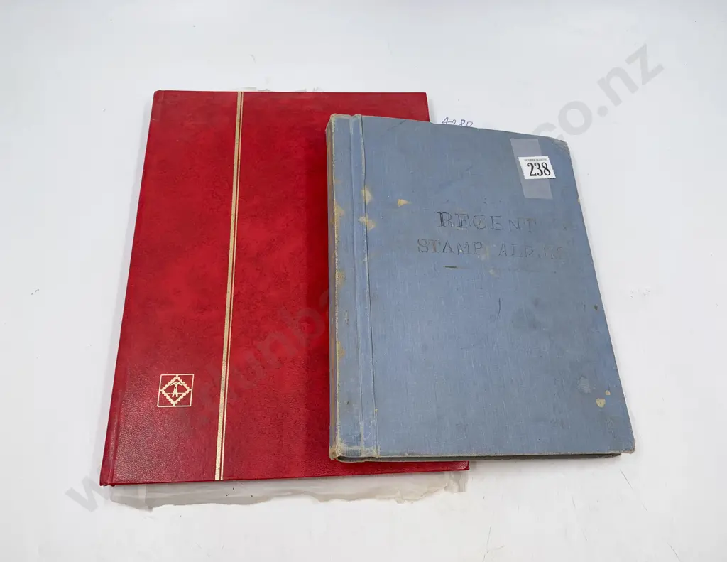 Vintage World Stamp Album with NZ and Stock Book Image 1++