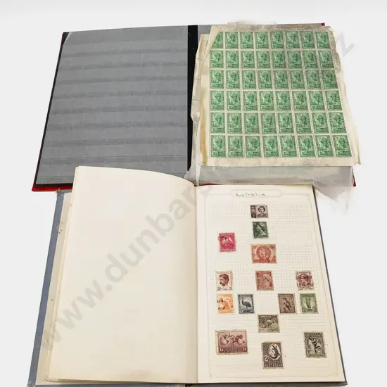 Vintage World Stamp Album with NZ and Stock Book