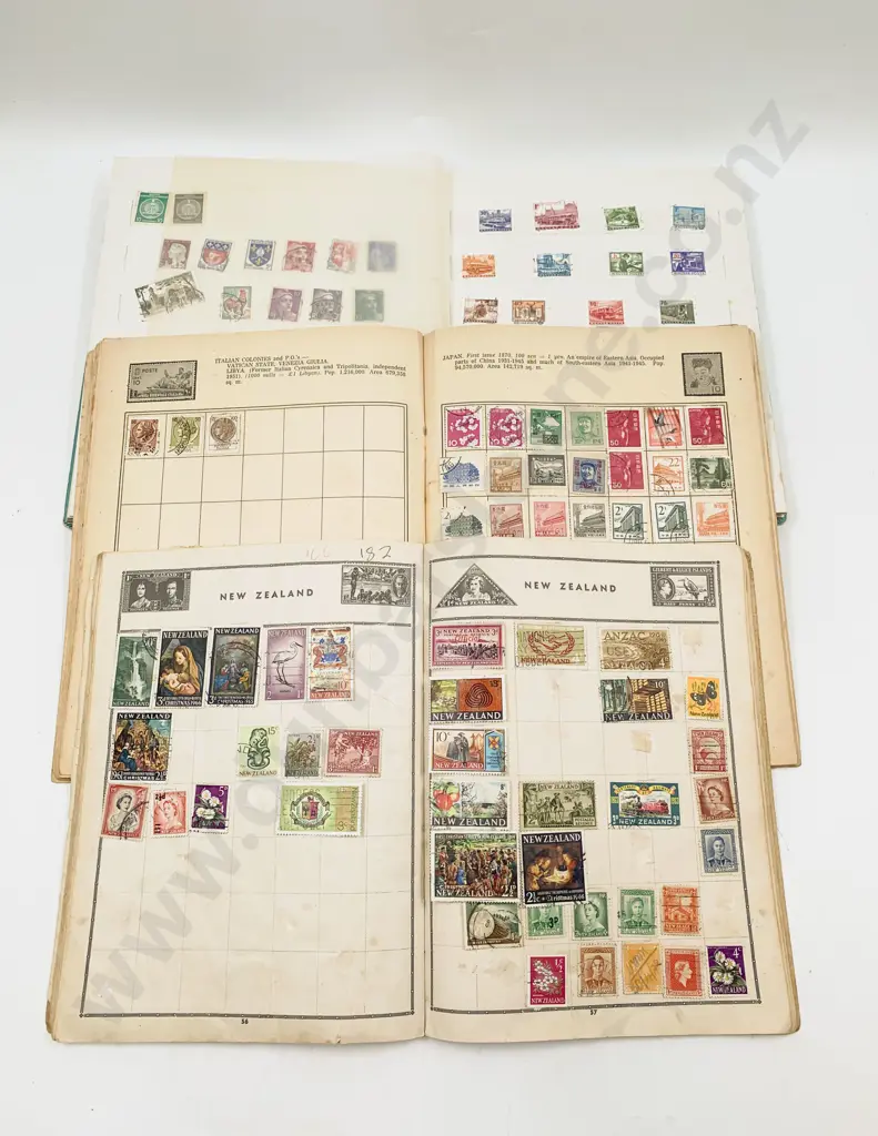 Four Vintage World Stamp Albums (few stamps) with FDC's Image 1++