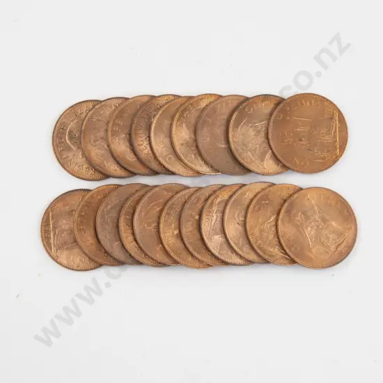 UK 1967 Twenty UNC Copper Pennies