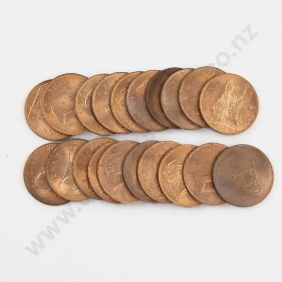 UK 1967 Twenty UNC Copper Pennies