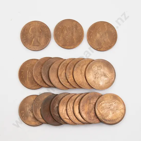 UK 1967 Twenty UNC Copper Pennies