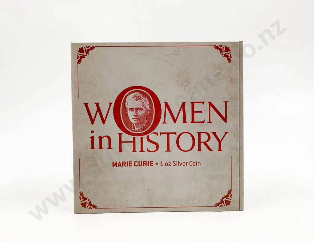 2022 Niue 1 oz Fine Silver $2 Women in History Marie Curie Boxed Coin Image 1++