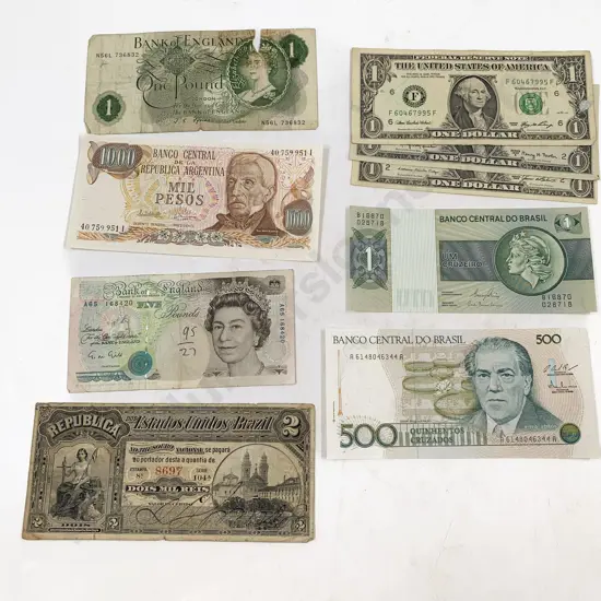 Small Qty Vintage World Bank Notes (9)