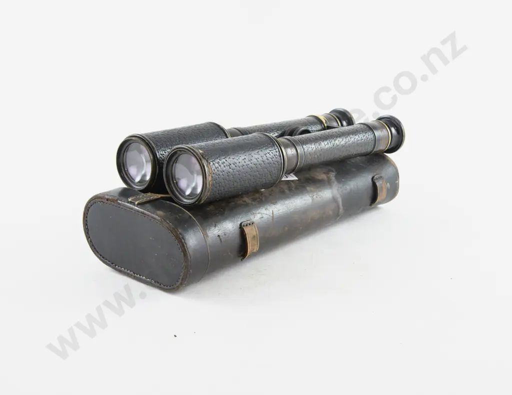 Cased Pair John Browning Field Binoculars Image 1++