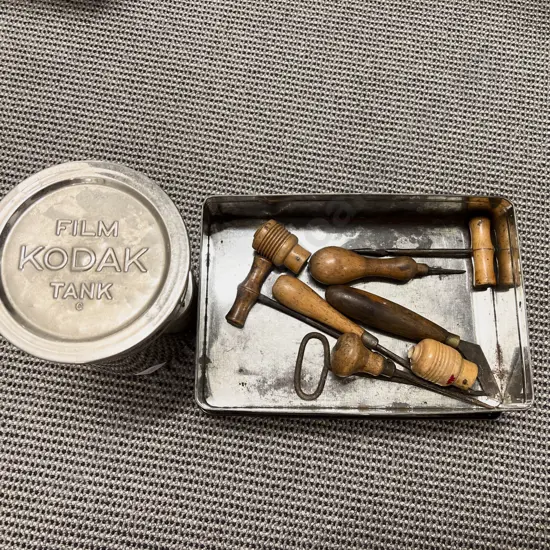 Qty of Assorted Vintage Hand Tools with Film Canister