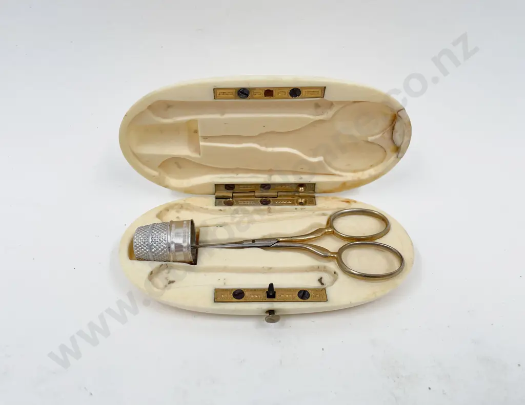 Antique Ivory Sewing Etui (Incomplete) - A/F Image 1++