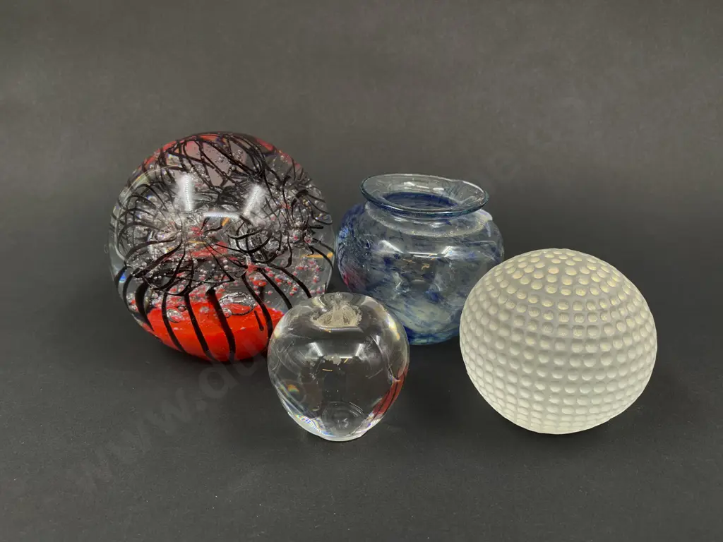 Boxed Murphy Art Glass Paperweight & Assorted Art Glass Image 1++