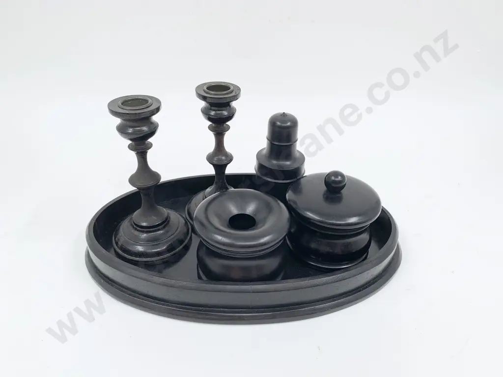 Six Piece Ebony Dressing Table Set Image 1++