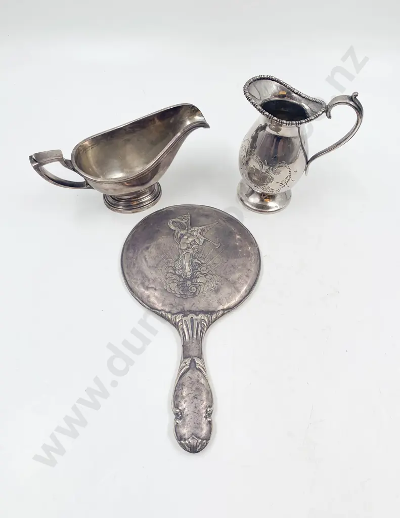 S/S Hand Mirror & Two Other S/P Pieces Image 1++