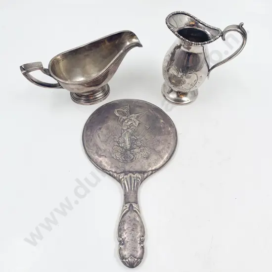 S/S Hand Mirror & Two Other S/P Pieces