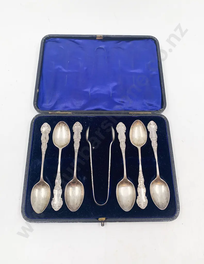 Cased S/S Teaspoon & Sugar Tong Set Image 1++