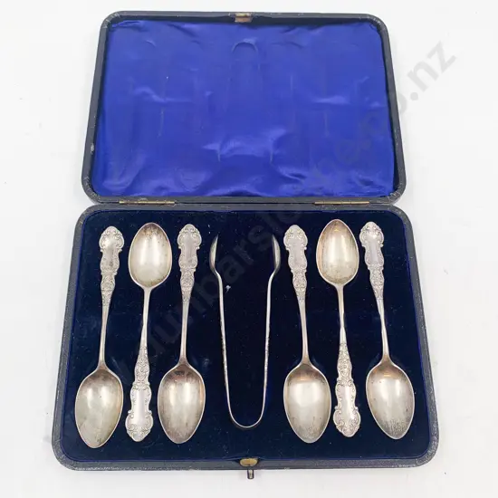 Cased S/S Teaspoon & Sugar Tong Set