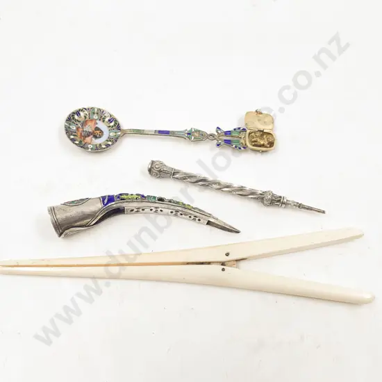 Small Quantity of Assorted Including Egyptian Style Silver Spoon