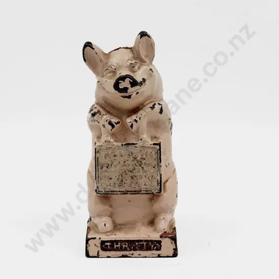 Antique Cast Metal Piggy Bank