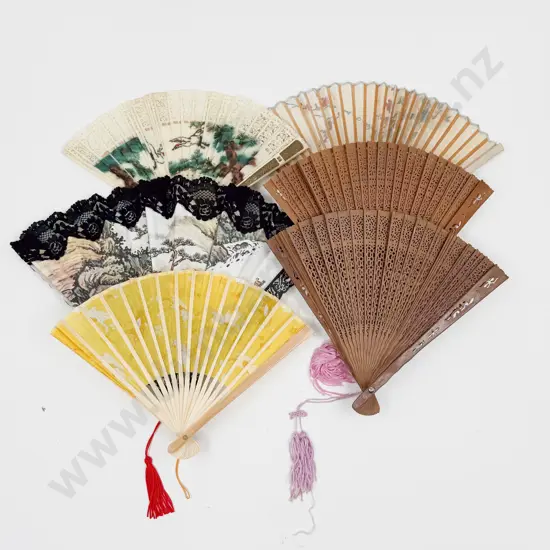 Quantity of Assorted Decorative Fans