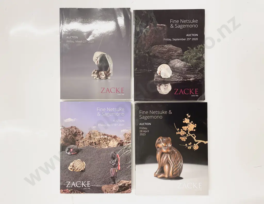 Four Fine Netsuke & Sagemono Auction Catalogues Image 1++