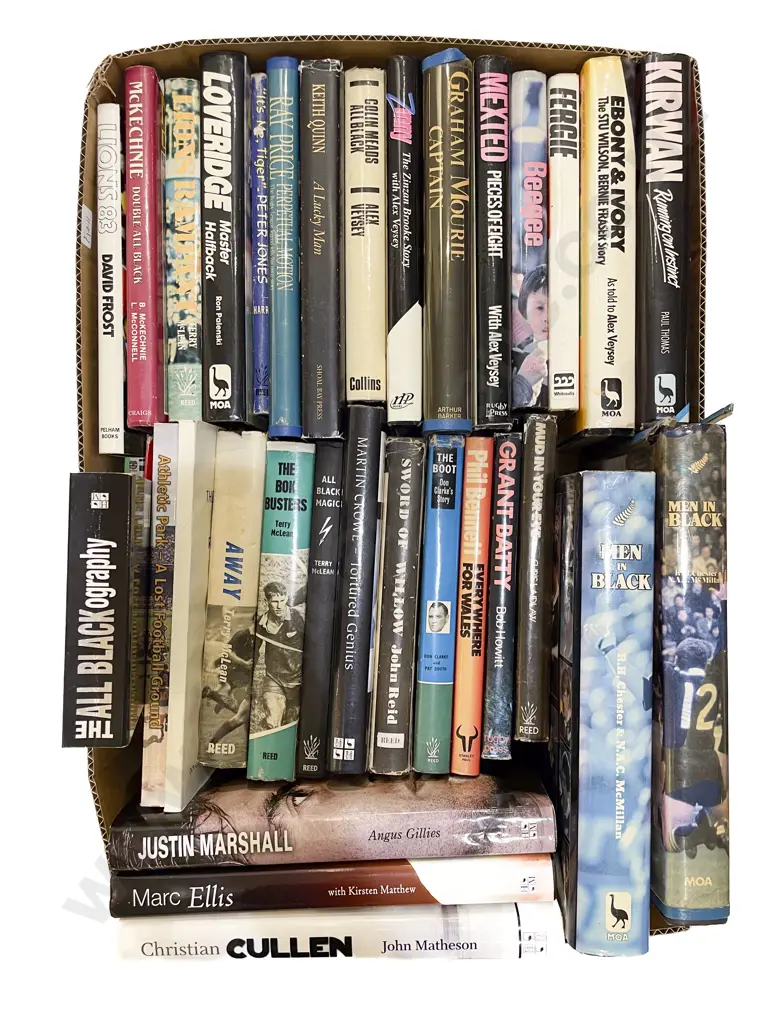 Box Quantity of Assorted NZ Rugby Books Image 1++
