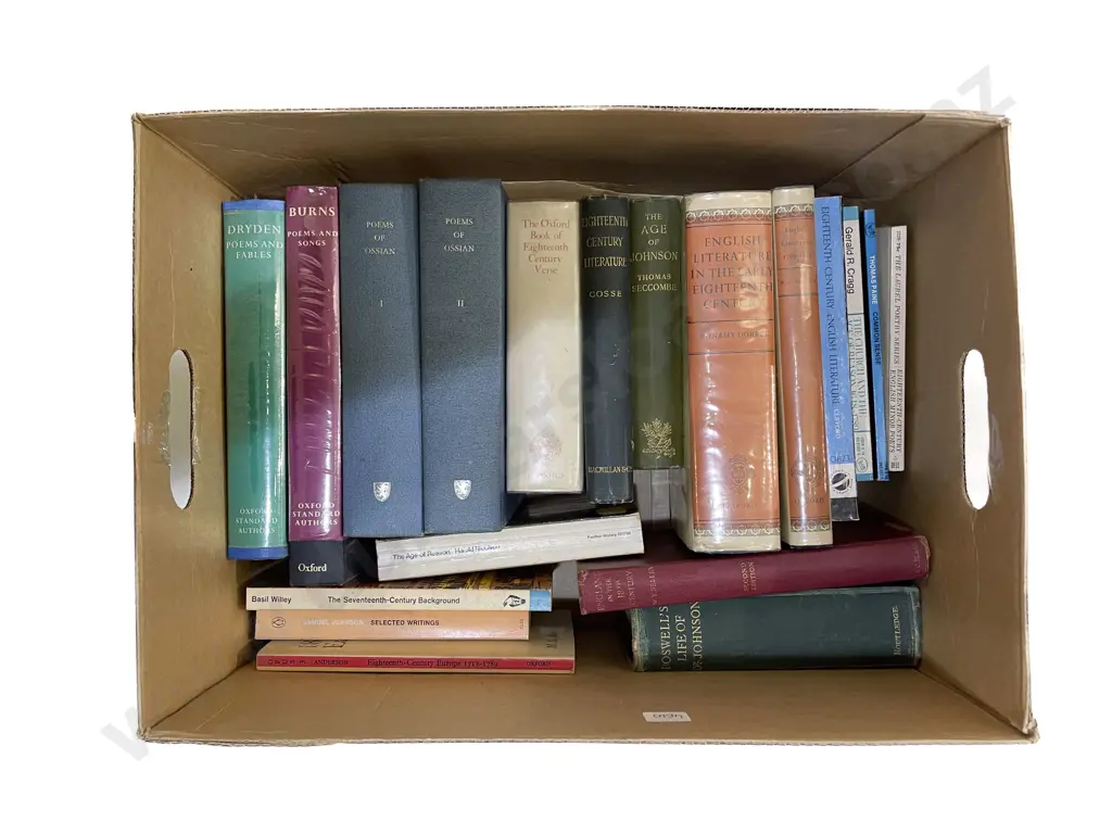 Box Quantity of Assorted Literary & Poetical Reference Volumes Image 1++