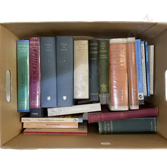 Box Quantity of Assorted Literary & Poetical Reference Volumes