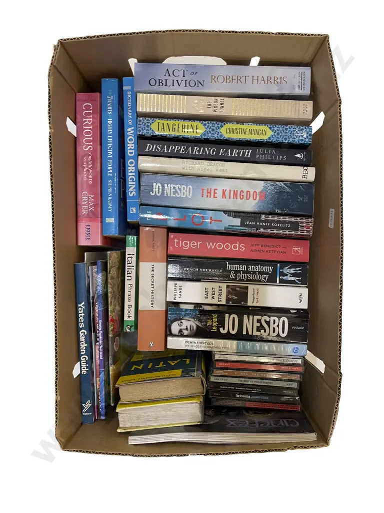 Box Quantity of Assorted Books Image 1++