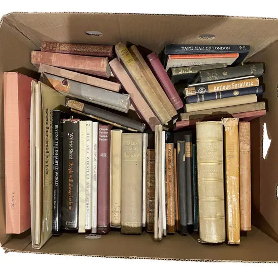 Box of Assorted Vintage Books Etc