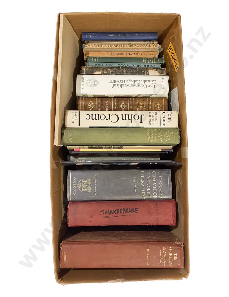Box of Assorted Books Including Literary Reference Image 1++