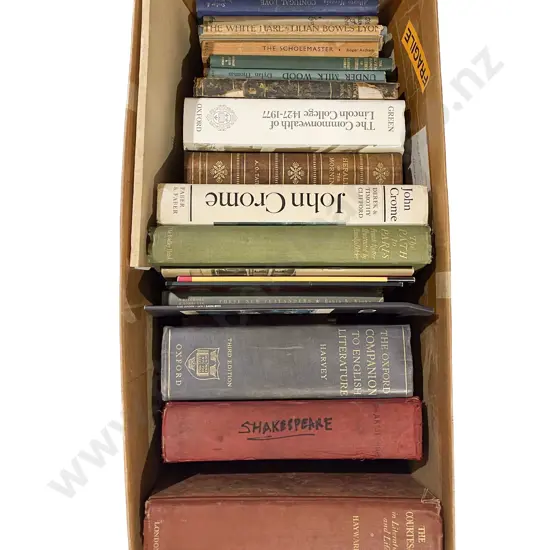 Box of Assorted Books Including Literary Reference