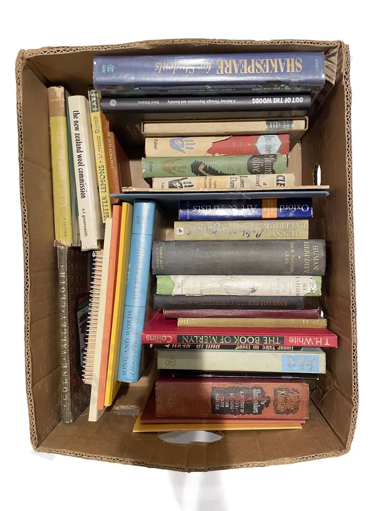Box of Assorted Books Image 1++
