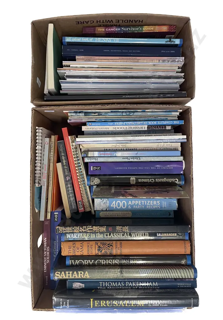 Two Boxes of Assorted Books Image 1++