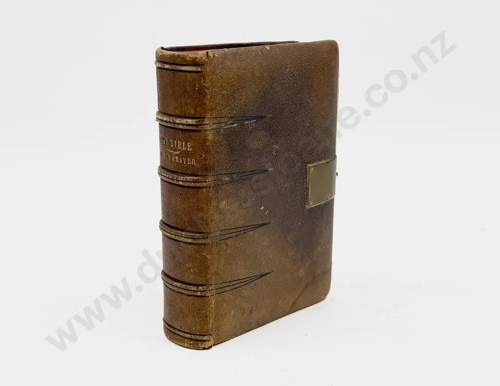 Leather Bound Holy Bible With Brass Clasp Image 1++