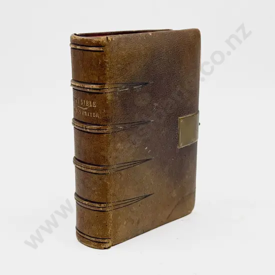Leather Bound Holy Bible With Brass Clasp
