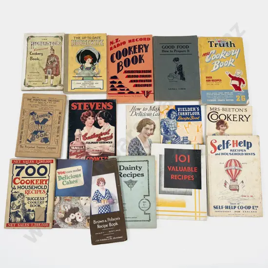 Quantity of Assorted Vintage Cook Books Etc