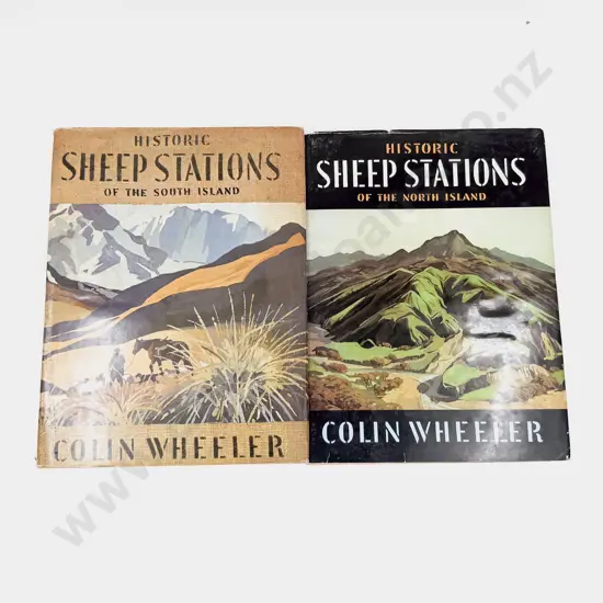 Two Volumes of Historic Sheep Stations (Of North & South Island) - Colin Wheeler