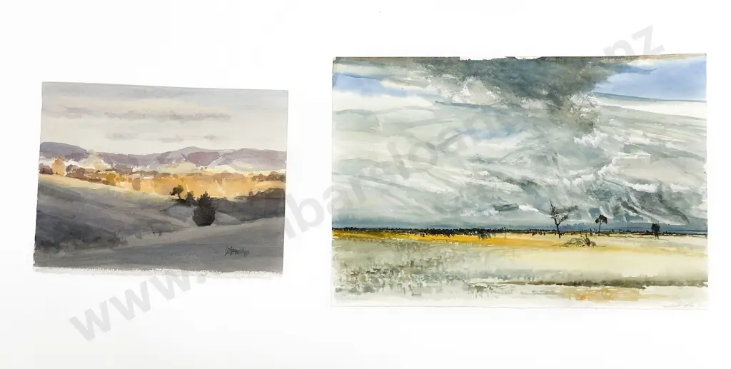 Les Finch (1940 - 2020) -  Two Watercolours (Unframed) Image 1++